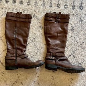Born Riding Boot, Brown Full Grain Leather